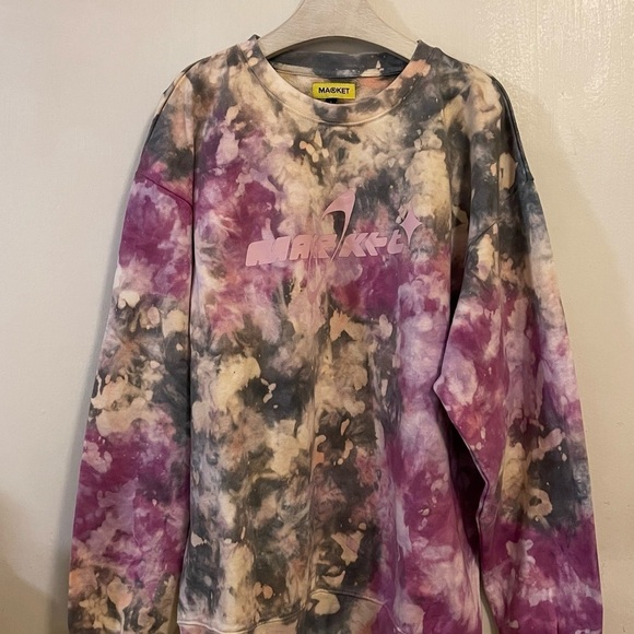 Urban Outfitters Sweatshirt Tie Dye Cosmo Crew Neck Large NWT Market - Picture 14 of 14